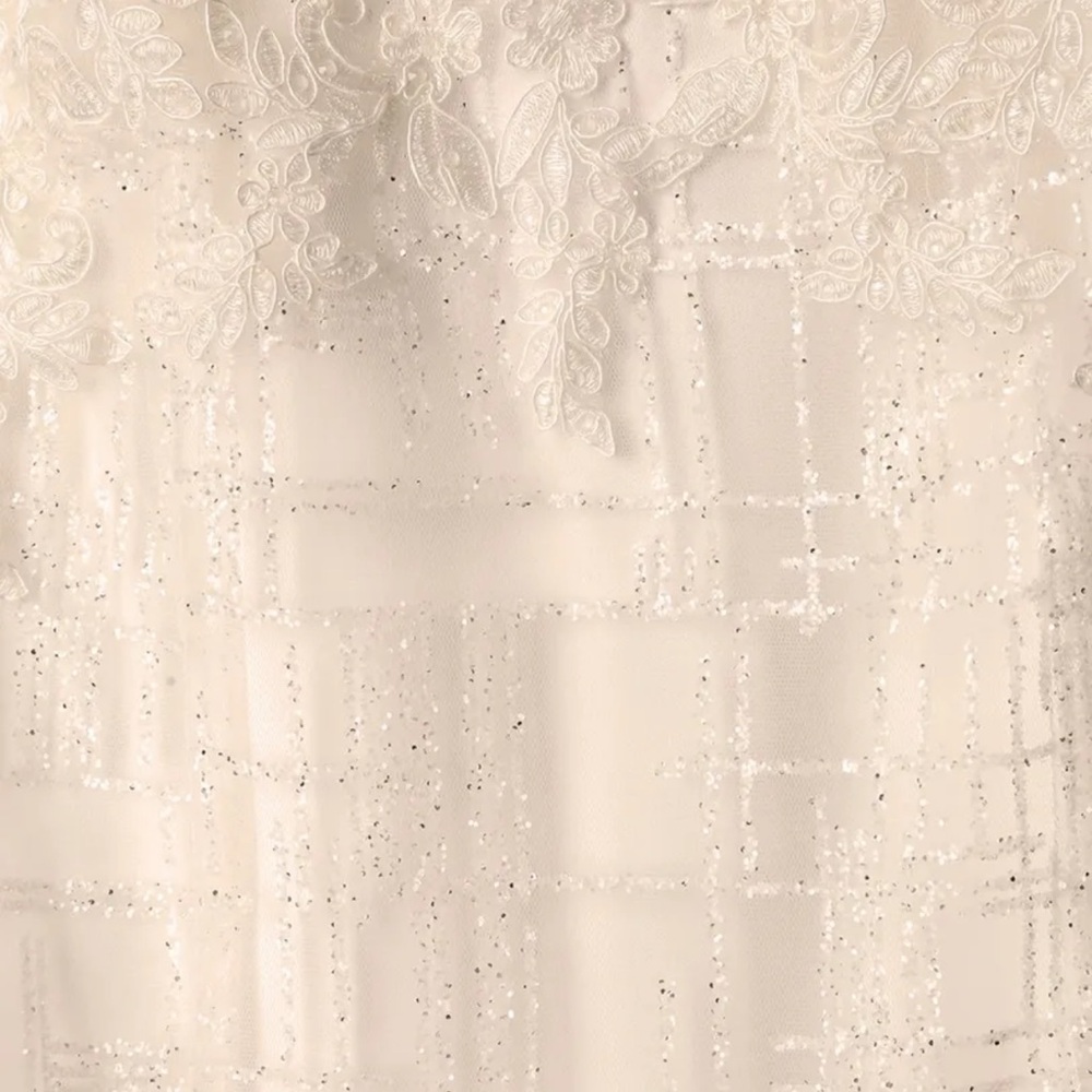 Lulus White Bridal Dress - Wonderstruck White Glitter Lace-Up Dress - Picture 6 of 6